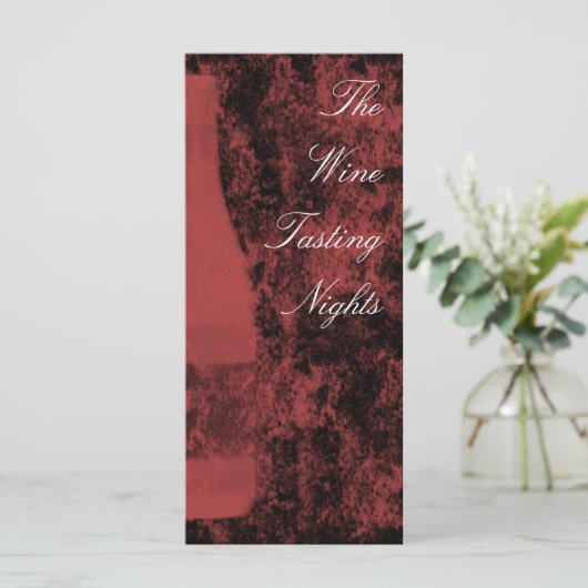 Kaart voor de uitnodiging voor het testen van wijn (Staand voorkant)