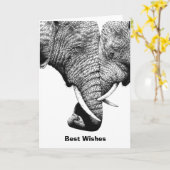 Kaart voor de verjaardag van de jonge olifant (Gele Bloem)