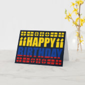 Kaart voor de verjaardag van de vlag van Colombia (Gele Bloem)