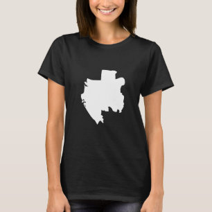 Kaart voor de vlag van Gabon - Gabon T-shirt