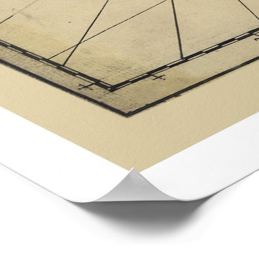 Kaart voor de vroege Golfkust 1784 Poster (Hoek)