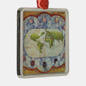 Kaart voor de wereldreis van Magellan Metalen Ornament (Rechts)