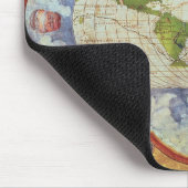 Kaart voor de wereldreis van Magellan Muismat (Hoek)