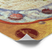 Kaart voor de wereldreis van Magellan Poster (Hoek)