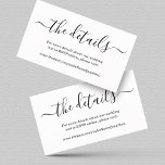 Kaart voor details van bruiloft Website - Eenvoudi<br><div class="desc">Een wonderlijk eenvoudige achtergrond om je RSVP en trouwgegevens mee te delen.</div>