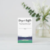 Kaart voor Diaper Raffle Baseball Baby shower Encl (Staand voorkant)