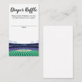 Kaart voor Diaper Raffle Baseball Baby shower Encl (Voorkant / Achterkant)