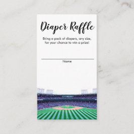 Kaart voor Diaper Raffle Baseball Baby shower Encl