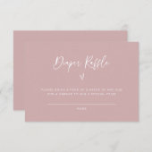 Kaart voor diaperte Raffle Baby shower Activity Ga (Voorkant / Achterkant)