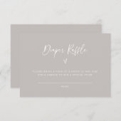 Kaart voor diaperte Raffle Baby shower Activity Ga (Voorkant / Achterkant)