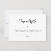 Kaart voor diaperte Raffle Baby shower Activity Ga (Voorkant)