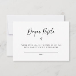 Kaart voor diaperte Raffle Baby shower Activity Ga