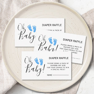 Kaart voor diaperte Raffle Baby shower Blue Enclos