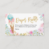 Kaart voor diaperte Raffle Ice Cream Pastel Enclos (Voorkant)