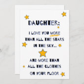 Kaart voor Dochter, dochterverjaardagskaart (Voorkant / Achterkant)