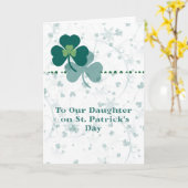 Kaart voor Dochter op St. Patrick's Day (Gele Bloem)