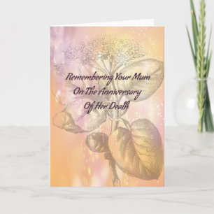 Kaart voor doodsoorzaak Jubileum in goud