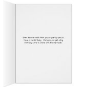 Kaart voor een 8e verjaardag met Zeemeermin en Vis (Binnen (Rechts))