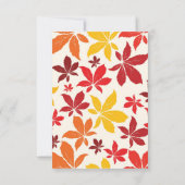 Kaart voor een Bright Fall Leaves Wedding RSVP Res (Achterkant)