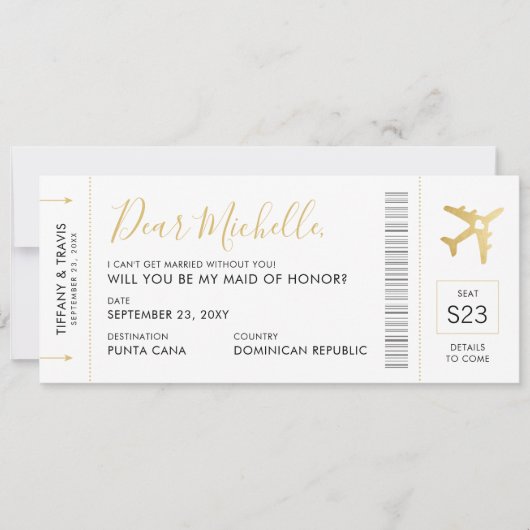 Kaart voor een bruiloft op bestemming (Voorkant)