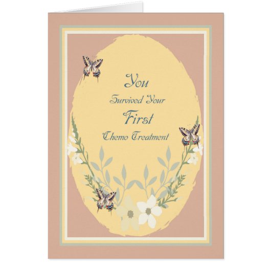 Kaart voor een First Chemo Treatment Flowers (Voorkant)