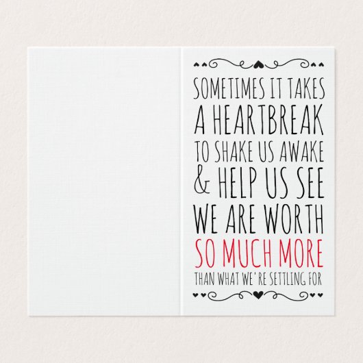 Kaart voor een Gebroken Vriend (Buitenkant ongevouwen)