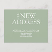 Kaart voor een moderne groene adreswijziging – we  (Voorkant)