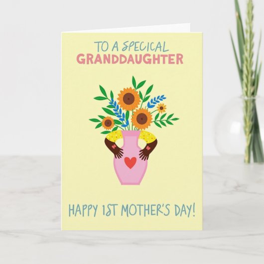 Kaart voor eerste Moederdag van kleindochter (Voorkant)