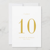 Kaart voor eigentijdse chic Wedding Table Number (Achterkant)