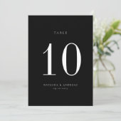 Kaart voor eigentijdse chic Wedding Table Number (Staand voorkant)