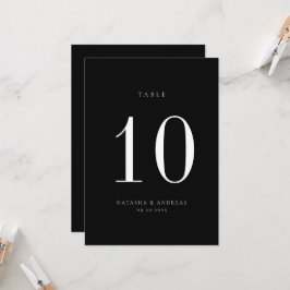 Kaart voor eigentijdse chic Wedding Table Number