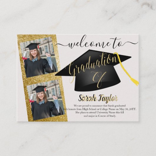 kaart voor elegante Afstuderen behuizing (Voorkant)