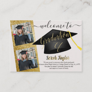 kaart voor elegante Afstuderen behuizing