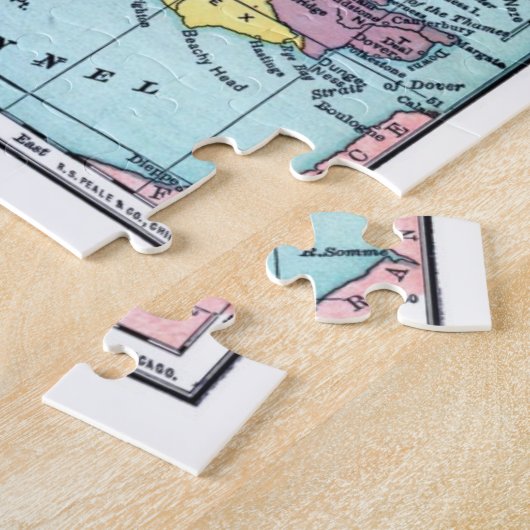  kaart voor Engeland en Wales Legpuzzel (Zijkant)