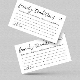Kaart voor familiale tradities voor Baby shower
