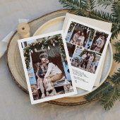 Kaart voor feestdag met feestelijke kerstfoto