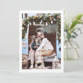 Kaart voor feestdag met feestelijke kerstfoto (Staand voorkant)