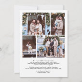 Kaart voor feestdag met feestelijke kerstfoto (Achterkant)