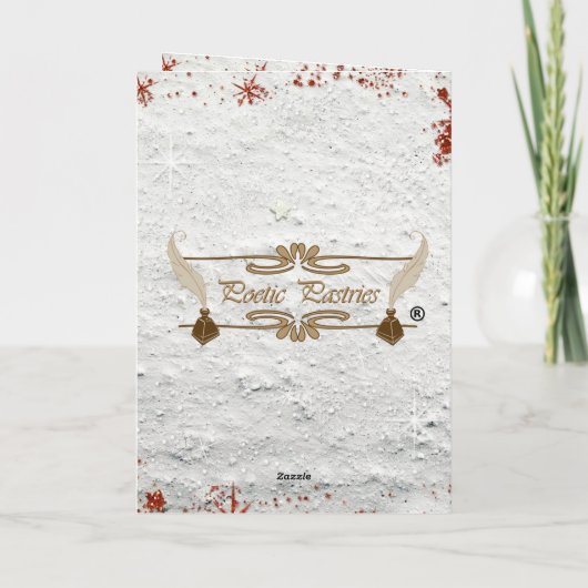 Kaart voor feestelijke 3d kerstfeestdag (Achterkant)