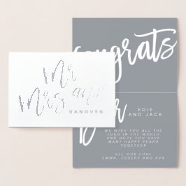 KAART VOOR FELICITATIES MET MR EN MRS