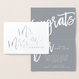 KAART VOOR FELICITATIES MET MR EN MRS