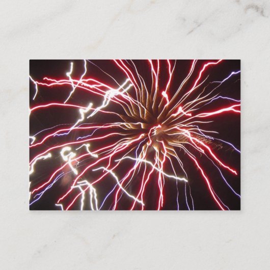 Kaart voor Fireworks Wedding RSVP-respons (Achterkant)
