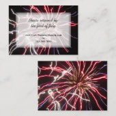 Kaart voor Fireworks Wedding RSVP-respons (Voorkant / Achterkant)