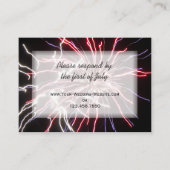 Kaart voor Fireworks Wedding RSVP-respons (Voorkant)