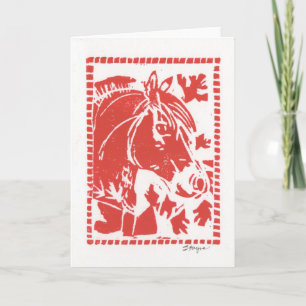 Kaart voor Fjord Horse Lovers - Rood