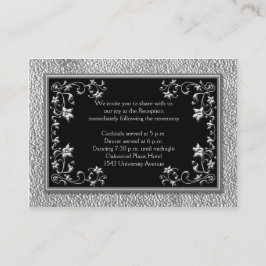 Kaart voor Floral Reception Black en Pewter LOOK