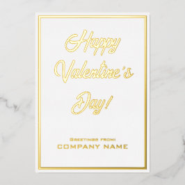 Kaart voor Folie van witte en Gold Business Valent