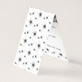 Kaart voor fotograaf Black & White Kerststars (Achterkant)