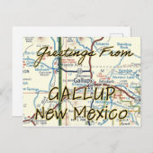 kaart voor Gallup NM (Voorkant / Achterkant)