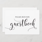 Kaart voor gebitsgebaar voor calligrafie (Voorkant / Achterkant)